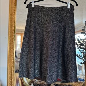 Nanette Lepore Textured Black A-Line Skirt